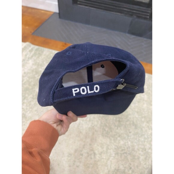 Polo Sport Ralph Lauren Adjustable Navy Blue Strapback Baseball Cap Hat - Picture 4 of 6